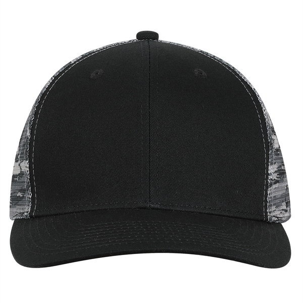 Deluxe Chino Twill Trucker Cap with Sublimated Mesh.... from ASI 80129 Quake City Caps