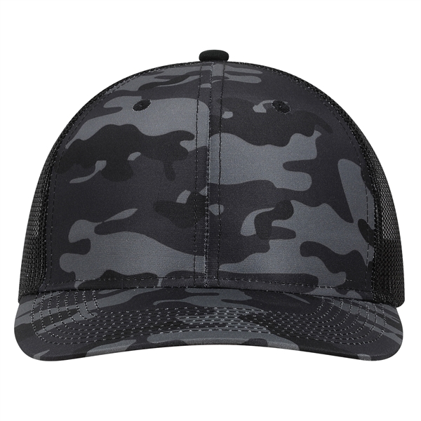 Deluxe Sublimated Fatigue Trucker Cap with Black Mesh.... from ASI 80129 Quake City Caps