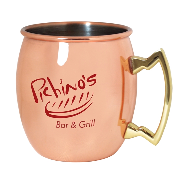 14 oz. Copper Coated Moscow Mule Mug with Stainless Steel Interior... from ASI 40544 Binaco / Binaline