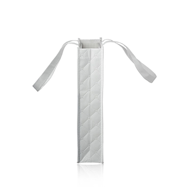 Two tone non-woven grocery tote bag with diamond quilted pattern on... from ASI 39552 BEL Promo