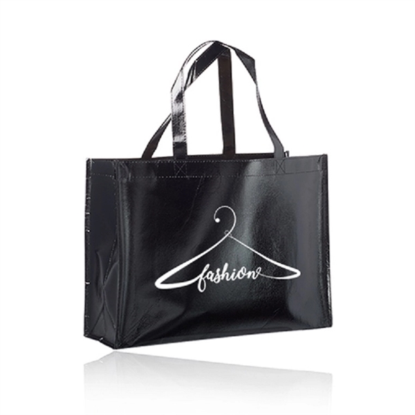 Non-woven metallic laminated shopping bag with 24" straps.... from ASI 39552 BEL Promo