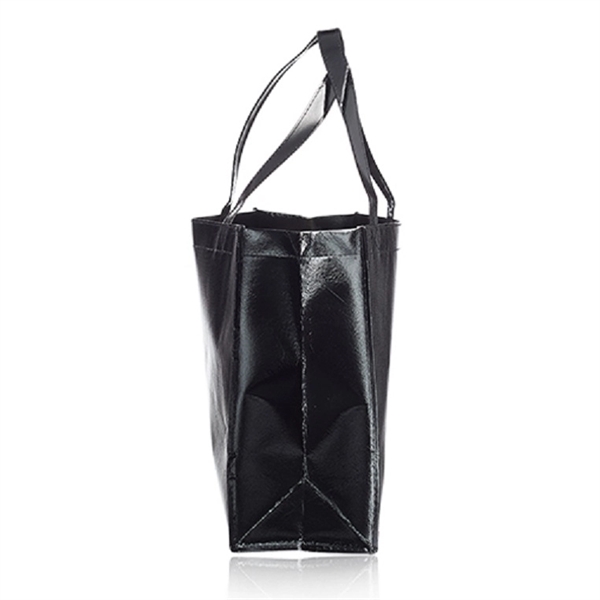 Non-woven metallic laminated shopping bag with 24" straps.... from ASI 39552 BEL Promo