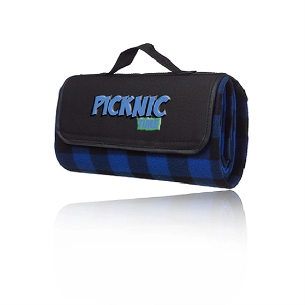 Roll up picnic blanket made of fleece with a woven handle... from ASI 39552 BEL Promo