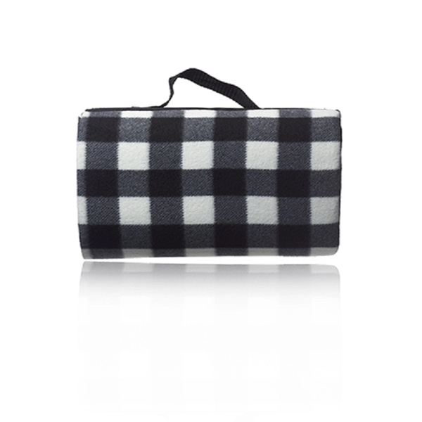 Roll up picnic blanket made of fleece with a woven handle... from ASI 39552 BEL Promo