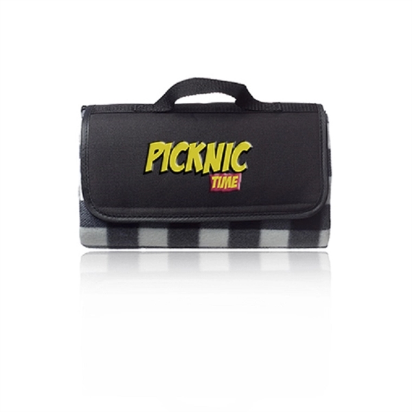 Roll up picnic blanket made of fleece with a woven handle... from ASI 39552 BEL Promo