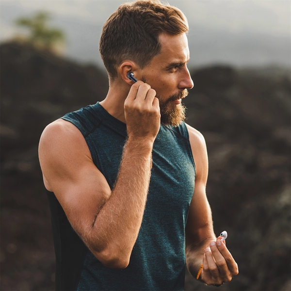 Truly Wireless Earbuds with Bamboo Charging Case... from ASI 40480 Koozie Group