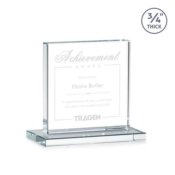 A solid pane of thick 0.75” Starfire Crystal is mounted on... from ASI 84592 St Regis Group / St Regis