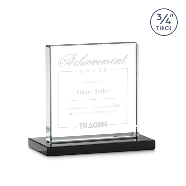 A solid pane of thick 0.75” Starfire Crystal is mounted on... from ASI 84592 St Regis Group / St Regis