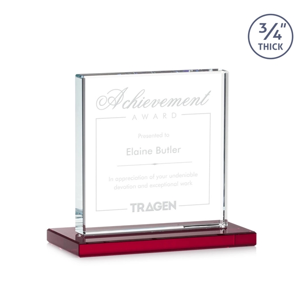 A solid pane of thick 0.75” Starfire Crystal is mounted on... from ASI 84592 St Regis Group / St Regis