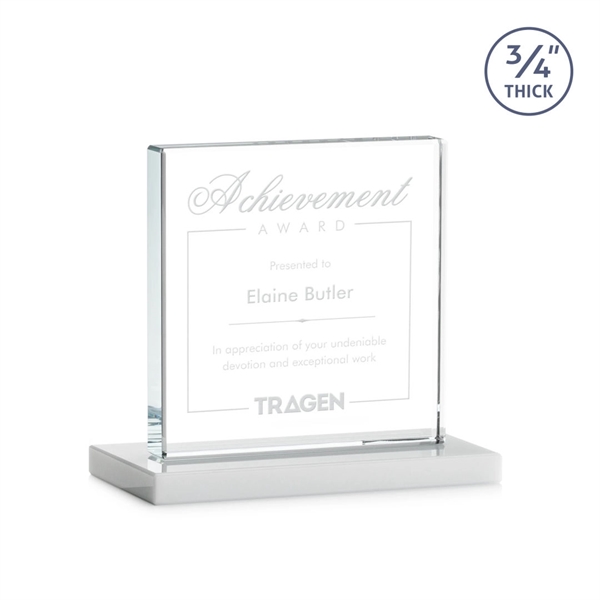 A solid pane of thick 0.75” Starfire Crystal is mounted on... from ASI 84592 St Regis Group / St Regis