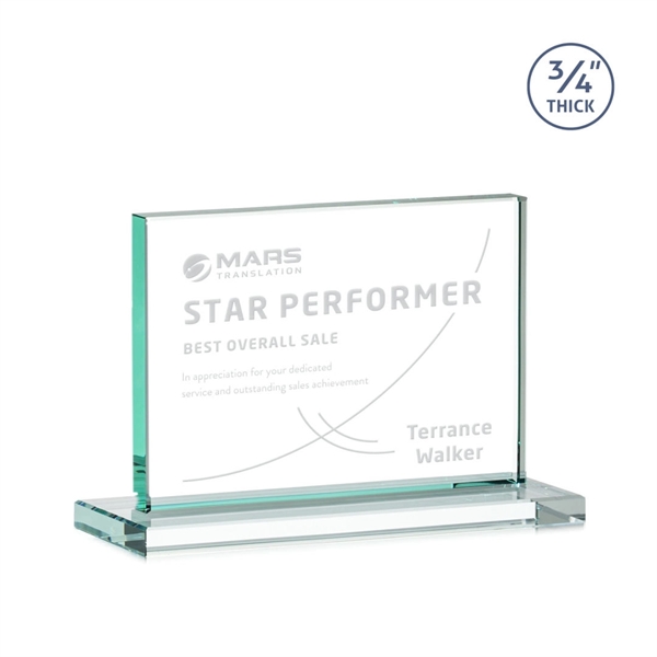 The Manhattan award features an extra thick 0.75” Jade Crystal upright... from ASI 84592 St Regis Group / St Regis
