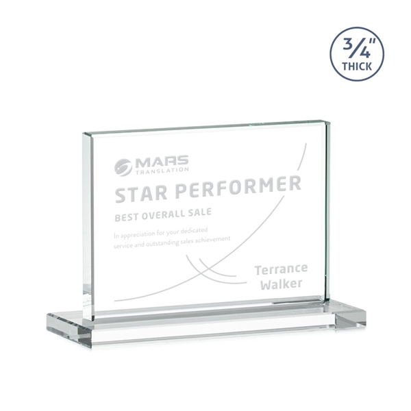 The Manhattan award features an extra thick 0.75” Starfire Crystal upright... from ASI 84592 St Regis Group / St Regis