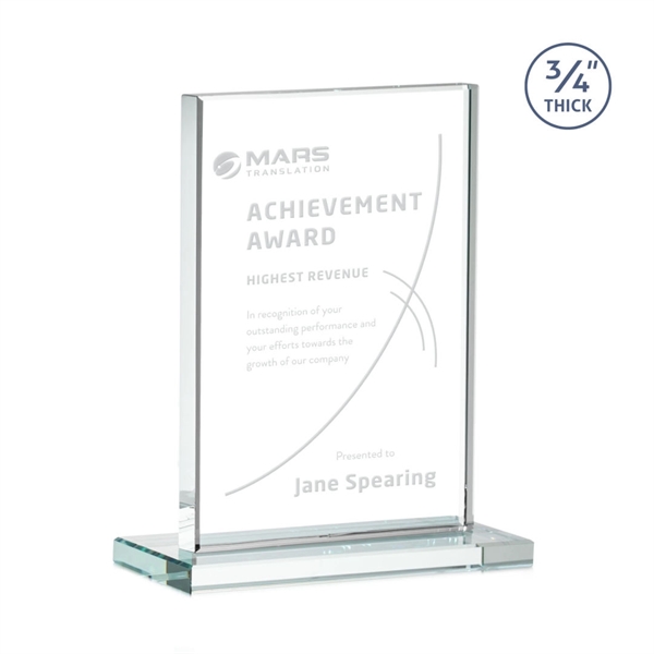 The Manhattan award features an extra thick 0.75” Starfire Crystal upright... from ASI 84592 St Regis Group / St Regis