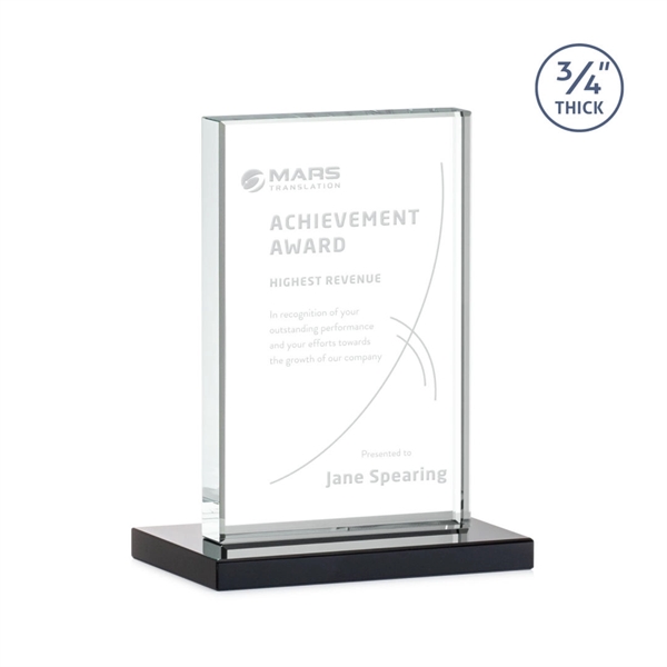 The Manhattan award features an extra thick 0.75” Starfire Crystal upright... from ASI 84592 St Regis Group / St Regis