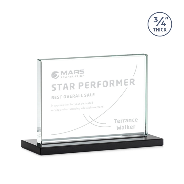 The Manhattan award features an extra thick 0.75” Starfire Crystal upright... from ASI 84592 St Regis Group / St Regis