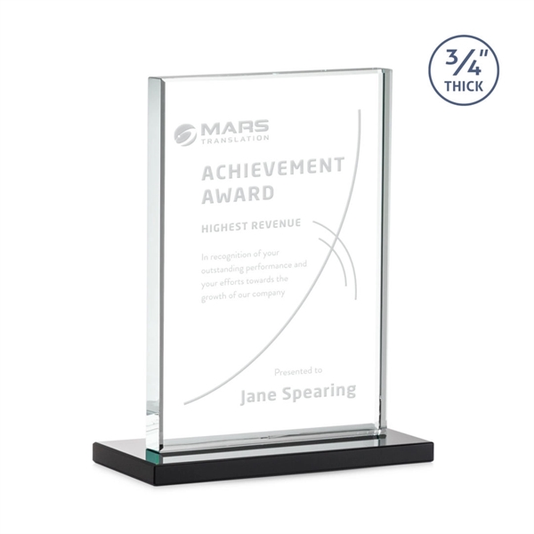 The Manhattan award features an extra thick 0.75” Starfire Crystal upright... from ASI 84592 St Regis Group / St Regis