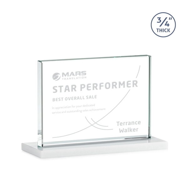 The Manhattan award features an extra thick 0.75” Starfire Crystal upright... from ASI 84592 St Regis Group / St Regis