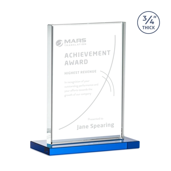 The Manhattan award features an extra thick 0.75” Starfire Crystal upright... from ASI 84592 St Regis Group / St Regis