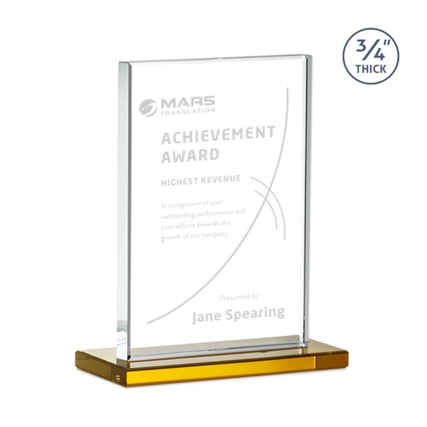 The Manhattan award features an extra thick 0.75” Starfire Crystal upright... from ASI 84592 St Regis Group / St Regis