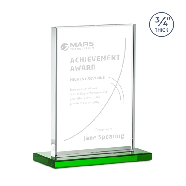 The Manhattan award features an extra thick 0.75” Starfire Crystal upright... from ASI 84592 St Regis Group / St Regis