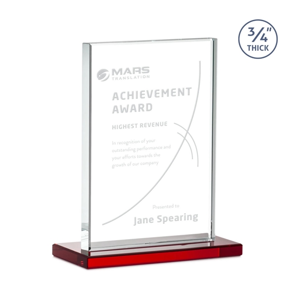 The Manhattan award features an extra thick 0.75” Starfire Crystal upright... from ASI 84592 St Regis Group / St Regis