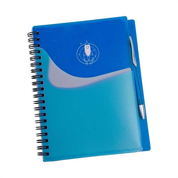 6" x 7" Travel Buddy double spiral bound notebook with wavy... from ASI 62088 IDProductsource