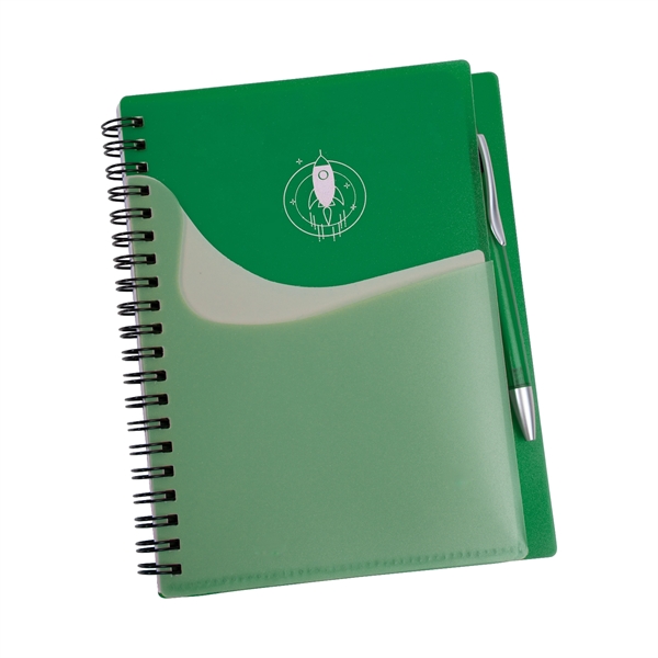 6" x 7" Travel Buddy double spiral bound notebook with wavy... from ASI 62088 IDProductsource