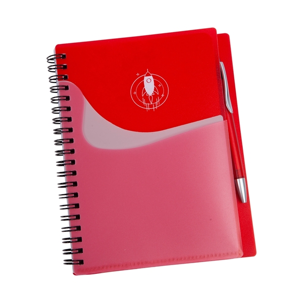 6" x 7" Travel Buddy double spiral bound notebook with wavy... from ASI 62088 IDProductsource