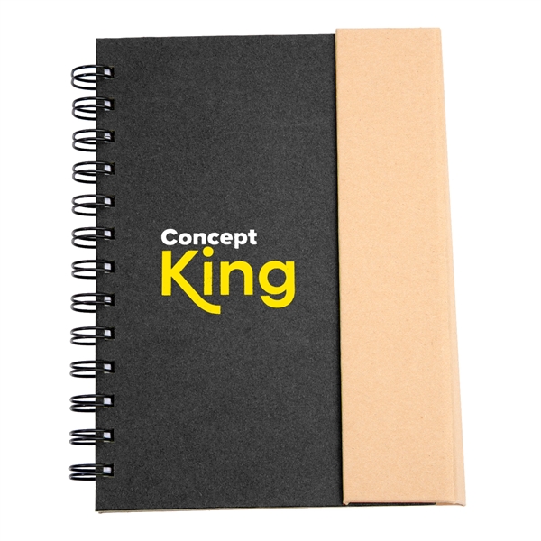 5.25" x 7" Duo-Tone 60-page spiral bound notebook with assorted sticky... from ASI 62088 IDProductsource