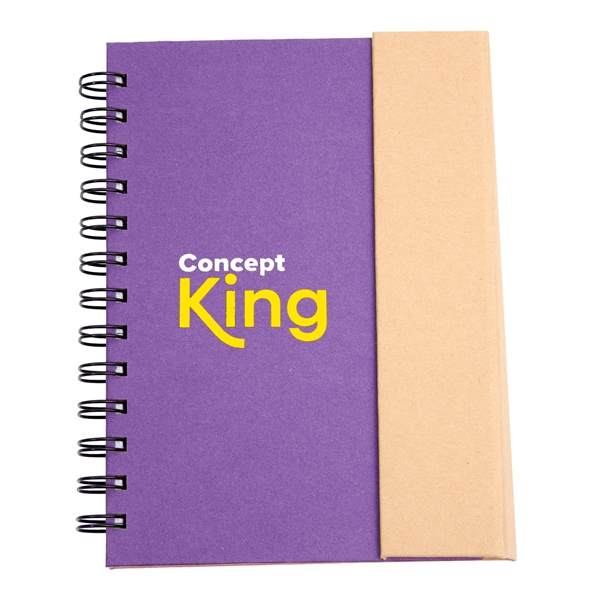 5.25" x 7" Duo-Tone 60-page spiral bound notebook with assorted sticky... from ASI 62088 IDProductsource