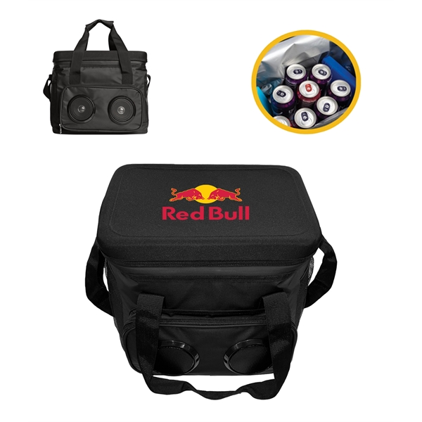 Cooler made from heavy-duty PEVA-lined tarpaulin material with two built-in Bluetooth... from ASI 76730 Peerless Umbrella Co Inc / Threads By Peerless