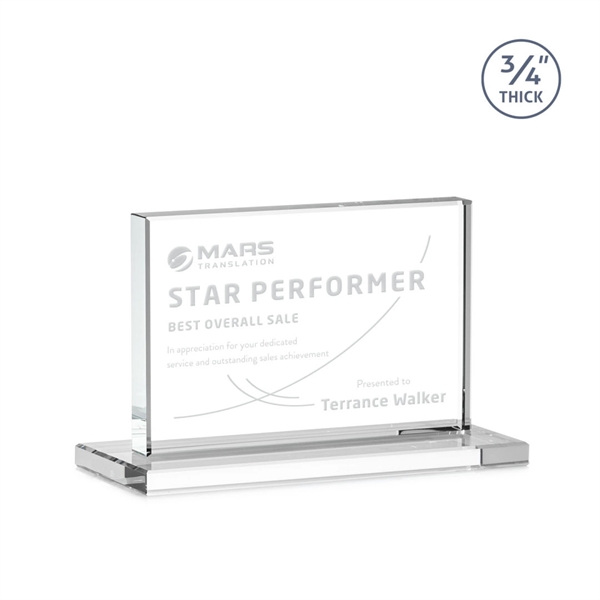 The Manhattan award features an extra thick 0.75” Starfire Crystal upright... from ASI 84592 St Regis Group / St Regis
