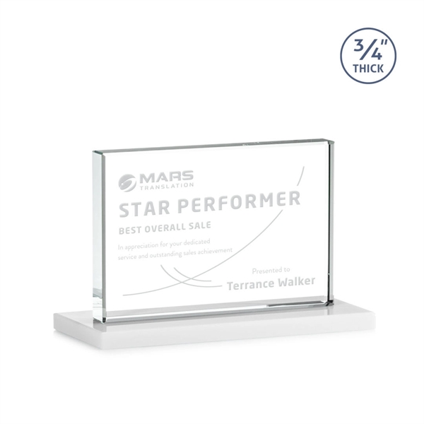 The Manhattan award features an extra thick 0.75” Starfire Crystal upright... from ASI 84592 St Regis Group / St Regis
