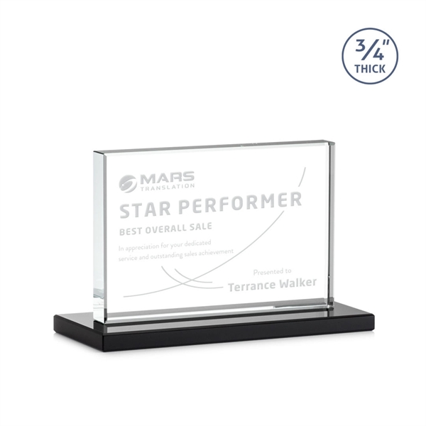 The Manhattan award features an extra thick 0.75” Starfire Crystal upright... from ASI 84592 St Regis Group / St Regis
