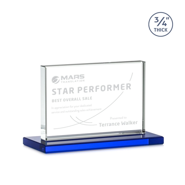 The Manhattan award features an extra thick 0.75” Starfire Crystal upright... from ASI 84592 St Regis Group / St Regis
