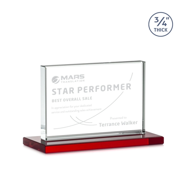 The Manhattan award features an extra thick 0.75” Starfire Crystal upright... from ASI 84592 St Regis Group / St Regis