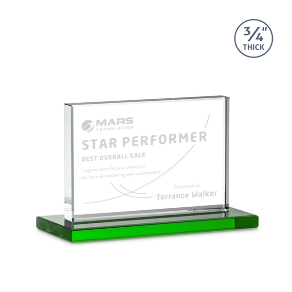The Manhattan award features an extra thick 0.75” Starfire Crystal upright... from ASI 84592 St Regis Group / St Regis