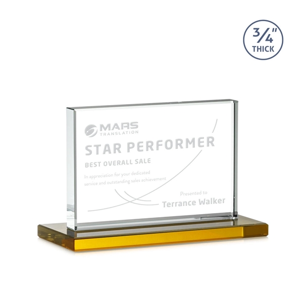 The Manhattan award features an extra thick 0.75” Starfire Crystal upright... from ASI 84592 St Regis Group / St Regis