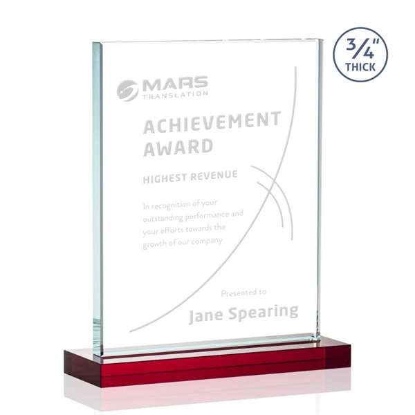 The Manhattan award features an extra thick 0.75” Starfire Crystal upright... from ASI 84592 St Regis Group / St Regis