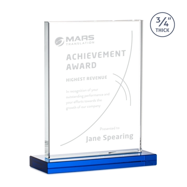 The Manhattan award features an extra thick 0.75” Starfire Crystal upright... from ASI 84592 St Regis Group / St Regis