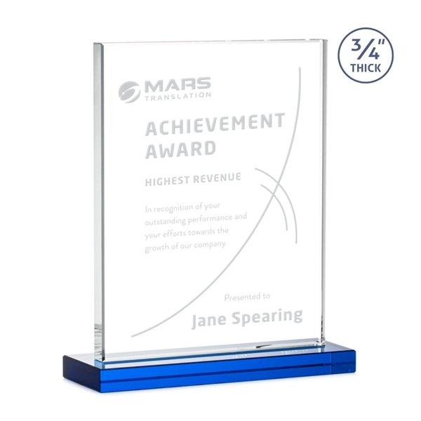 The Manhattan award features an extra thick 0.75” Starfire Crystal upright... from ASI 84592 St Regis Group / St Regis