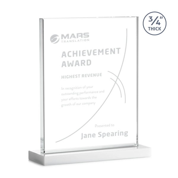 The Manhattan award features an extra thick 0.75” Starfire Crystal upright... from ASI 84592 St Regis Group / St Regis