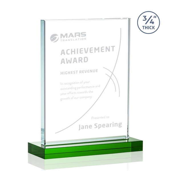 The Manhattan award features an extra thick 0.75” Starfire Crystal upright... from ASI 84592 St Regis Group / St Regis