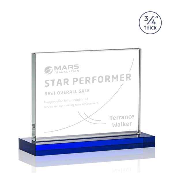The Manhattan award features an extra thick 0.75” Starfire Crystal upright... from ASI 84592 St Regis Group / St Regis