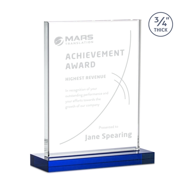 The Manhattan award features an extra thick 0.75” Starfire Crystal upright... from ASI 84592 St Regis Group / St Regis