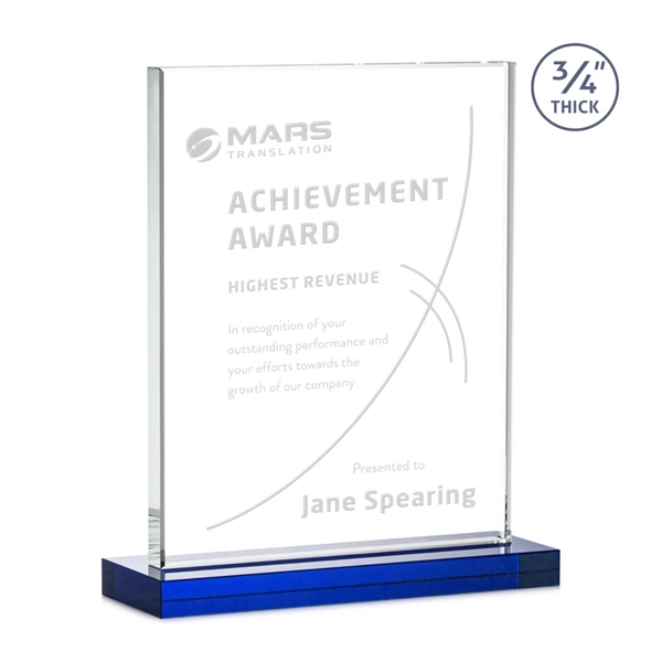 The Manhattan award features an extra thick 0.75” Starfire Crystal upright... from ASI 84592 St Regis Group / St Regis