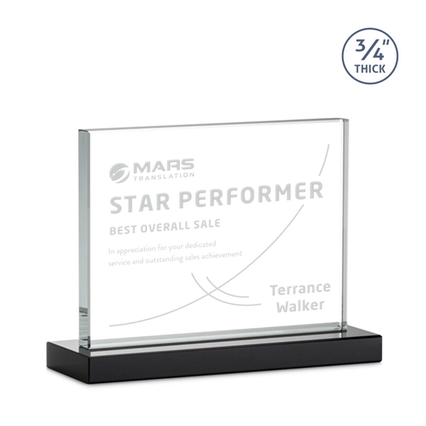 The Manhattan award features an extra thick 0.75” Starfire Crystal upright... from ASI 84592 St Regis Group / St Regis