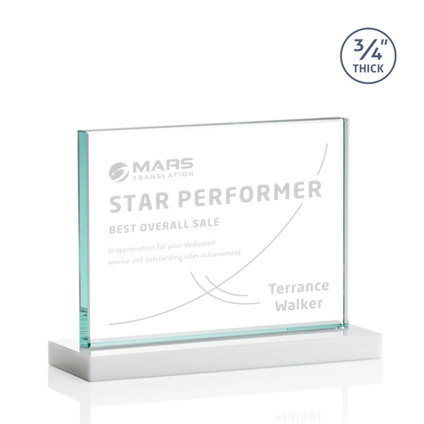 The Manhattan award features an extra thick 0.75” Starfire Crystal upright... from ASI 84592 St Regis Group / St Regis