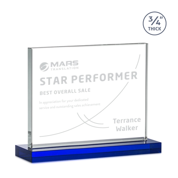 The Manhattan award features an extra thick 0.75” Starfire Crystal upright... from ASI 84592 St Regis Group / St Regis
