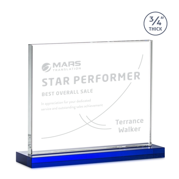 The Manhattan award features an extra thick 0.75” Starfire Crystal upright... from ASI 84592 St Regis Group / St Regis